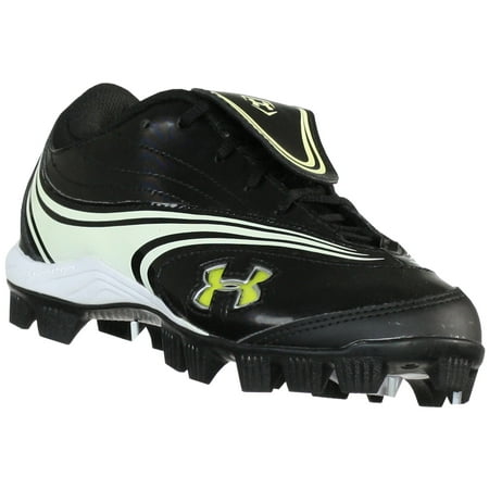 GLYDE IV CC UNDER ARMOUR 1228399-011 WOMANS SOFTBALL CLEATS BLACK WHITE SIZE