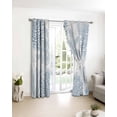thumbnail image 4 of Fsddascl Blue Coastal Turtle Blackout Curtains for Bedroom/Living Room, Thermal Insulated Kitchen Curtains, Ocean Coral Nautical Grommet Darkening Window Treatment Drapes 52"x45"x2, 4 of 8