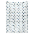 thumbnail image 3 of Ambesonne Lighthouse Tablecloth Rectangular Table Cover, Hand Drawn Beach, 60"x84", Blue White, 3 of 4
