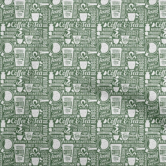 oneOone Cotton Poplin Twill Olive Green Fabric Nostalgia Coffee Dress Material Fabric Print Fabric By The Yard 56 Inch Wide-Q2