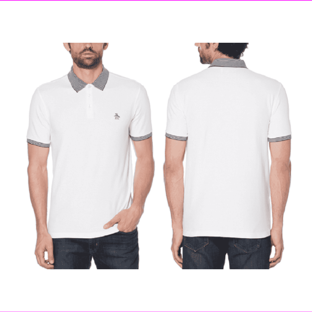 Original Penguin Men S Fashion Collar Pique Polo Shirt White Size Xxl Walmart Com