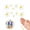 White, variant on QZS Yellow Floret Daisy,Portable Artificial Mini Daisy Decorative Flower for Crafts,4Size,Portable Resin Flower Decorations for DIY Craft Pen Box(50Pack)