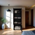 thumbnail image 2 of Dtwnek 3 Door Tall Wardrobe Cabinet with 4 Shelves,Freestanding Armoire for Bedroom, Living Room, Entryway, Brown, 2 of 8