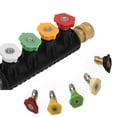 thumbnail image 3 of 4500PSI Pivoting Coupler Wand Quick Connect + 5 Nozzle Tips High Pressure Washer Power Spray Kit, 3 of 7