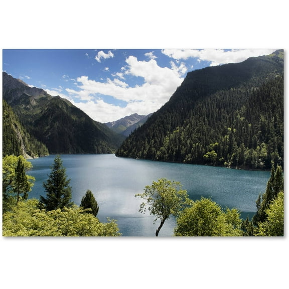Trademark Fine Art "Long Lake" Canvas Art by Philippe Hugonnard