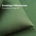 thumbnail image 3 of Earthy Threads Queen Sheet Set - 100% Organic Bamboo 4 Piece Set - Luxurious Silky & Soft - Cooling for Hot Sleepers - Hotel Luxury Bed Sheets - 16"inch Deep Pockets (Avocado Green Dobby), 3 of 9