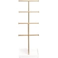 thumbnail image 2 of walmart Basics Four-Tier Jewelry Tree Stand - White/Brass, 2 of 4