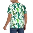 thumbnail image 2 of Lsque Cactus 1 Pattern Mens Polo Golf Shirts Funny Graphics Shorts Sleeve Button Shirts Baseball T-shirt-4X-Large, 2 of 7