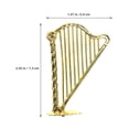thumbnail image 2 of MLINS 2pcs Miniature Harps Mini Musical Instrument Replica Miniature Dollhouse Model Tree Ornament Musical Instrument Decor For Indoor Decorations Golden, 2 of 7