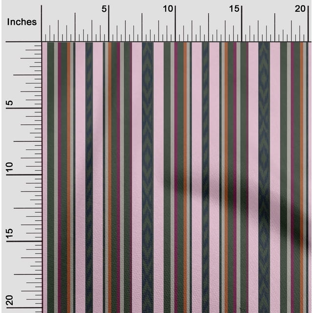 oneOone Polyester Lycra Fabric Stripe Ikat Decor Fabric Printed BTY 56 Inch Wide