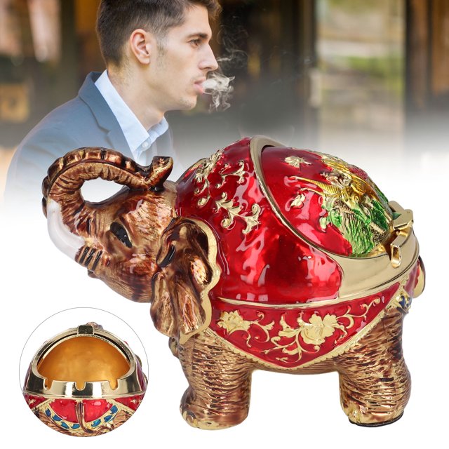 Cool Ashtray, Fancy Ashtray Spherical European Style Retro Zinc Alloy For Outdoor For Indoor