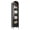73"H Black-1 Drawer, variant on 73"H Metal Arched Bookcase Cabinet, Arch Display Storage with Glass Doors, Shelves & Drawer for Living Room, Kitchen, Office, Black