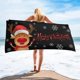 thumbnail image 1 of Toalla de playa de microfibra para hombres y mujeres, toalla de playa de renos, Papá Noel, vista nocturna de Navidad, natación, secado rápido, decoración del hogar, regalo para niños, 1 of 4