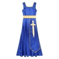 thumbnail image 5 of Yartina Women's Sleeveless Praise Dance Tunic Square Neck Worship Dance Overlay Maxi Dress Blue 3XL, 5 of 7