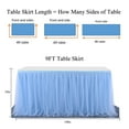 thumbnail image 2 of Naturalour Wedding Table Skirt Party Home Decor Table Skirt Wedding Party Tableware Cloth Baby Shower Birthday Banquet Party, 2 of 4