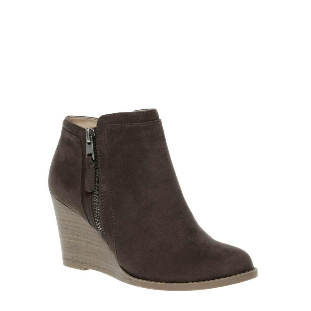 time and tru wedge booties
