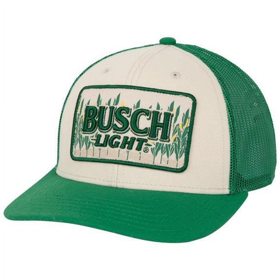 Light Corn Stalks Adjustable Snapback Trucker Hat, Green & White