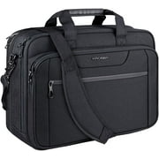 KROSER Laptop Bag Briefcase Fits Up to 17.3" Laptop Shoulder Messenger Bag Computer Bag-Black