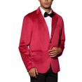 thumbnail image 4 of Lars Amadeus Formal Suede Blazers for Men's Slim Fit Solid Two Button Suit Sports Coats, 4 of 5