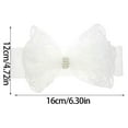 thumbnail image 3 of Odeerbi Baby Elastics Hair Bows Headband Newborn Lace Bow Headband Kids Soft Headband White, 3 of 7