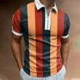 thumbnail image 2 of outfmvch t shirts for men spring summer casual turndown neck printed short sleeve t-shirt womens tops orange, 2 of 7