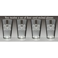 thumbnail image 2 of Kelleher Irish Coat of Arms Lions Pint Glasses (Sand Etched), 2 of 2
