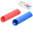 thumbnail image 1 of Maxracy - Juego de 2 peladores de silicona, tubo de fácil enrollado, útil herramienta de cocina sin olor a ajo (rojo y azul), 1 of 5