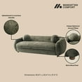 thumbnail image 6 of Tribeca Sofa and Accent Chair with Solid Wood Frame in Olive Green - Set of 2, 6 of 19