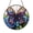 Acrylic 3.5 Inch, variant on Floral Hydrangea Faux Stained Glass Wreath Decor, Primitive Country Farm Style Round Sign for Home Accents