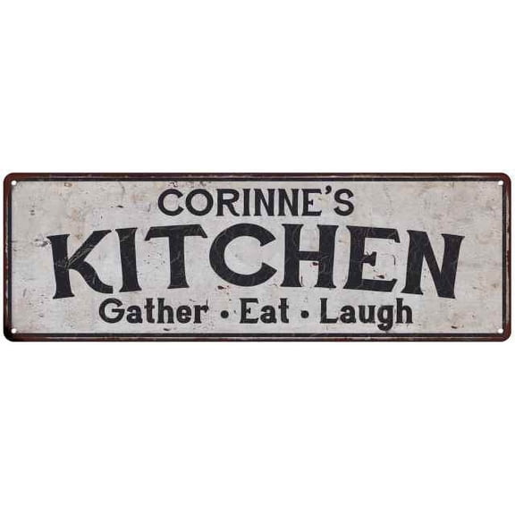 CORINNE's Kitchen Gift Rustic Chic Decor Gift 6x18 Sign 206180051777