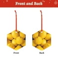 thumbnail image 2 of Zufioo Ripe Yellow Lemon Print Large Acrylic Christmas Ornaments, Suitable for Christmas Tree Christmas Holiday Party Pendant Decorations-Hexagon, 2 of 7
