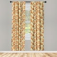 thumbnail image 3 of Ambesonne Floral Curtains, Rose and Various Flowers, Pair of 28"x63", Burnt Sienna Army Green, 3 of 5