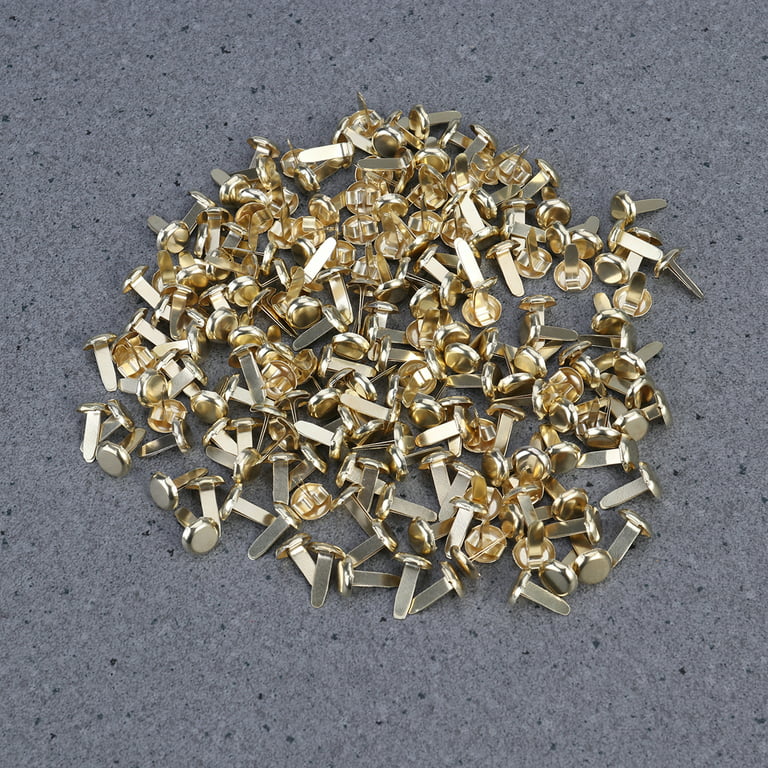 Penta Angel Mini Brads 100Pcs Gold Paper Fasteners Round Brass Metal Pastel  Brads for Scrapbooking Crafts DIY Projects, 8x13mm