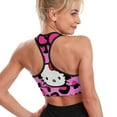 thumbnail image 2 of Hello Kitty Women's Sports Bras Fitness Workout Crop Tank Top Padded Yoga Top, 2 of 7