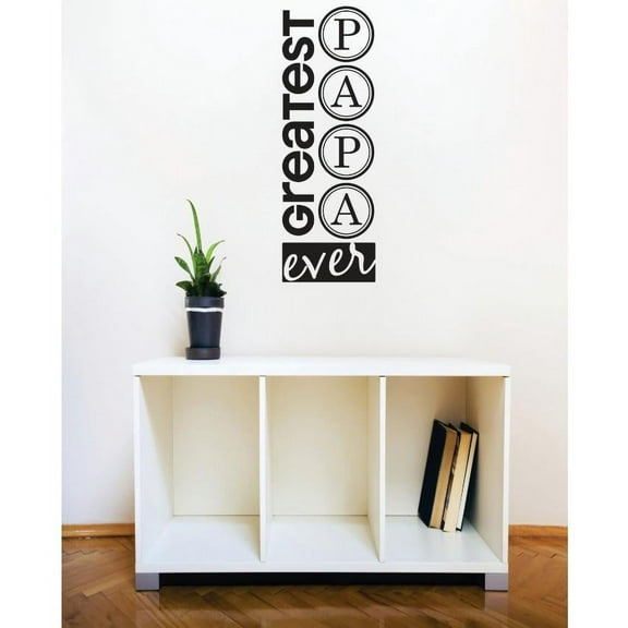 Custom Designs Greatest Papa Ever Quote Bathroom 20 X40" -