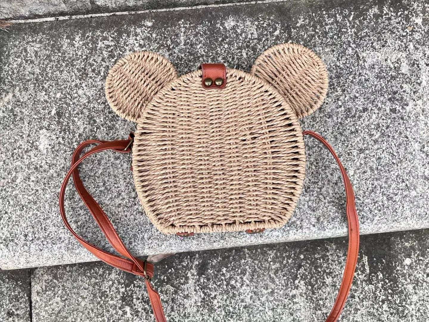 Kawaii Rattan Straw Shoulder Crossbody Bag Purse Cute Women's Handbag | Kawaii