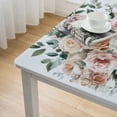 thumbnail image 4 of BANET Flower Square Table Cloth Decorative Fabric Table Cover Tablecloth for Square Table white, 4 of 7