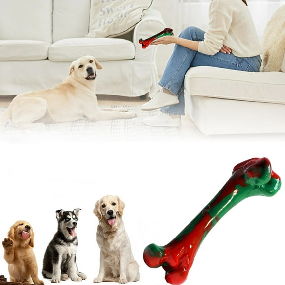 kladzum Christmas-themed Bones Chew Toy for Pet and Long-lasting and Teeth-cleaning Dog Toy