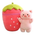 thumbnail image 2 of Almohada de felpa de fresa, almohada de peluche de peluche, linda muñeca de felpa de fresa, adorable para el día de San Valentín, regalo para niños Cerdo de 30 cm., 2 of 10