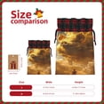 thumbnail image 3 of Rocae Golden Pig Cloud Fantasy Print Christmas Drawstring Linen Gift Bag with Drawstrings Treat Bag Goody Present Bags for Christmas Party Favor, 3 of 8
