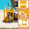 thumbnail image 4 of Nalone 2-Layer Outdoor Side Table, HDPE Weather-Resistant Adirondack Coffee Side Patio End Table for Living Room Bedroom, Outdoor Side Table Outside, Tangerine, 4 of 7