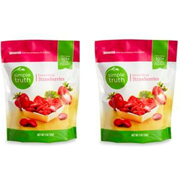 Simple Truth Freeze-Dried Strawberries 1 oz. (Pack of 2)