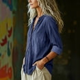 thumbnail image 5 of Luvrsol Womens Button Up Denim Shirts Long‑Sleeve Jean Blouse Casual Loose Top Coat Jacket S-2XL, 5 of 8