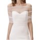 thumbnail image 1 of Chales de tul blanco Chal de tul de un solo hombro Capas de novia desmontables, 1 of 9