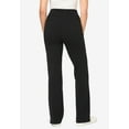 thumbnail image 2 of Woman Within Plus Size Petite Stretch-Cotton Knit Pull-On Bootcut Leggings, 2 of 5