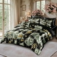 thumbnail image 2 of Sun and Moon Comforter Queen Size 8 Pcs Bed in A Bag Satin Bedding Set Black Boho Bed Home Decor Luxury Hotel Silky Down Duvet, 2 of 8
