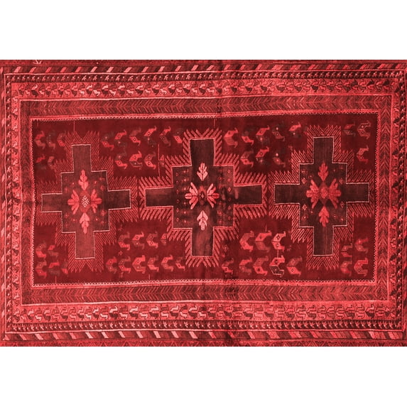 Ahgly Company Indoor Rectangle Persian Red Traditional Area Rugs, 5' x 8'