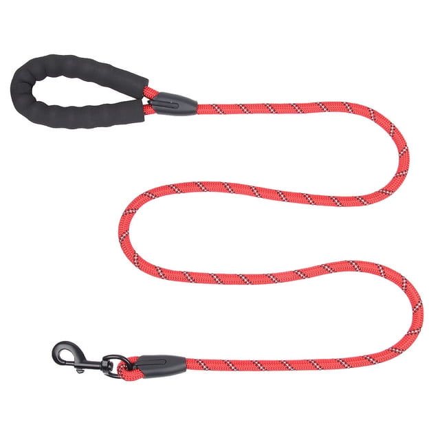 Correa de nailon duradera para perros, correa para perros, con línea reflectante alta y asa cómoda con cojín