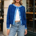 thumbnail image 5 of Msgweeeg Jacket Women Cardigan Sweater Short Open Front Knit Jacket Lightweight Long Sleeve Button Down Layering Tops Casual Fall Winter Outerwear Women Fall Fashion S-L, 5 of 6
