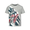 thumbnail image 4 of Marvel Avengers Captain America Toddler Boys 2 Pack Graphic T-Shirts Grey / White 3T, 4 of 5